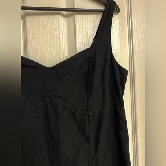 Abercrombie & Fitch Corset Seamed Linen Blend Mini Dress size XL Black - Picture 3 of 7